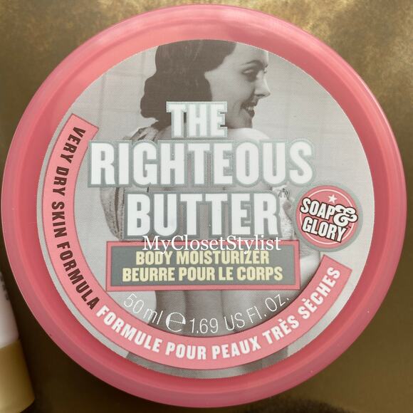 The Righteous Butter Body Moisturizer NEW 2 Bundle GOLD BOND ULTIMATE Hand Cream - Picture 2 of 4